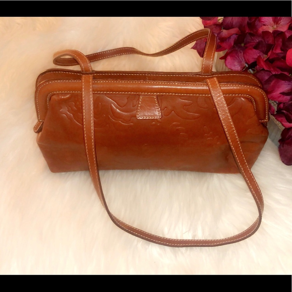 CRISTIAN Embossed Leather Made In Italy Bag